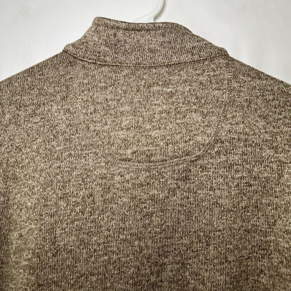 Mossy Oak 1/4 Zip Pullover Sweater Jacket Mens Size Medium Tan Brown Fleece EUC - Picture 8 of 9